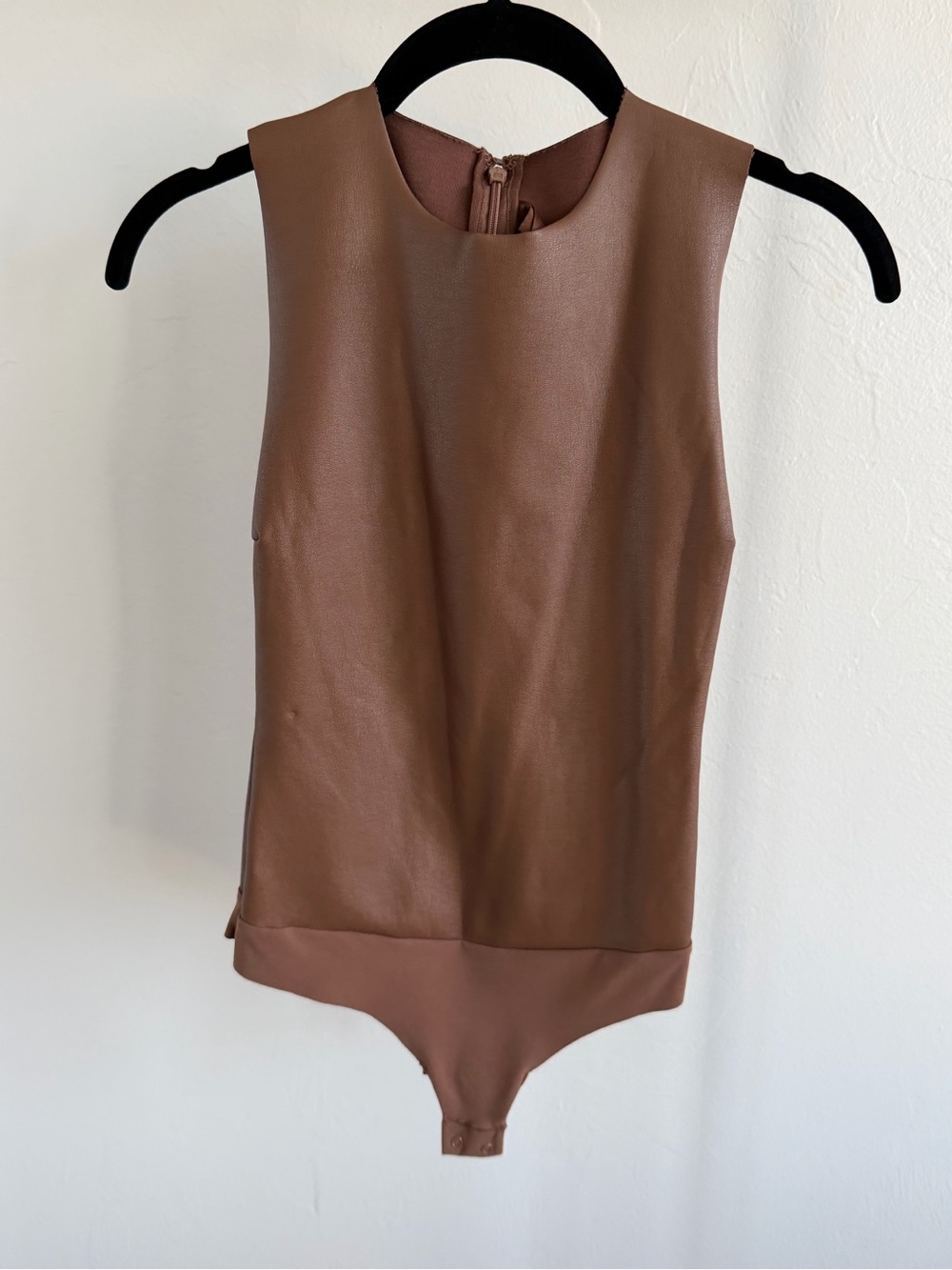 SKIMS - Faux Leather Crew Neck Bodysuit